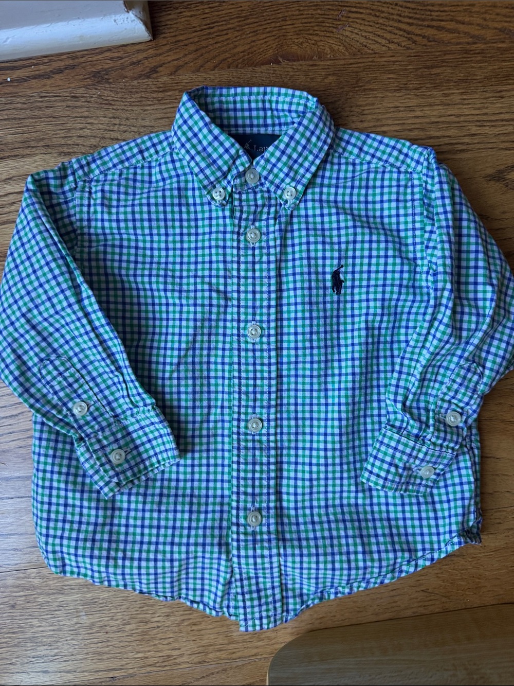 Ralph Lauren Green & Blue Plaid Button-Down Shirt